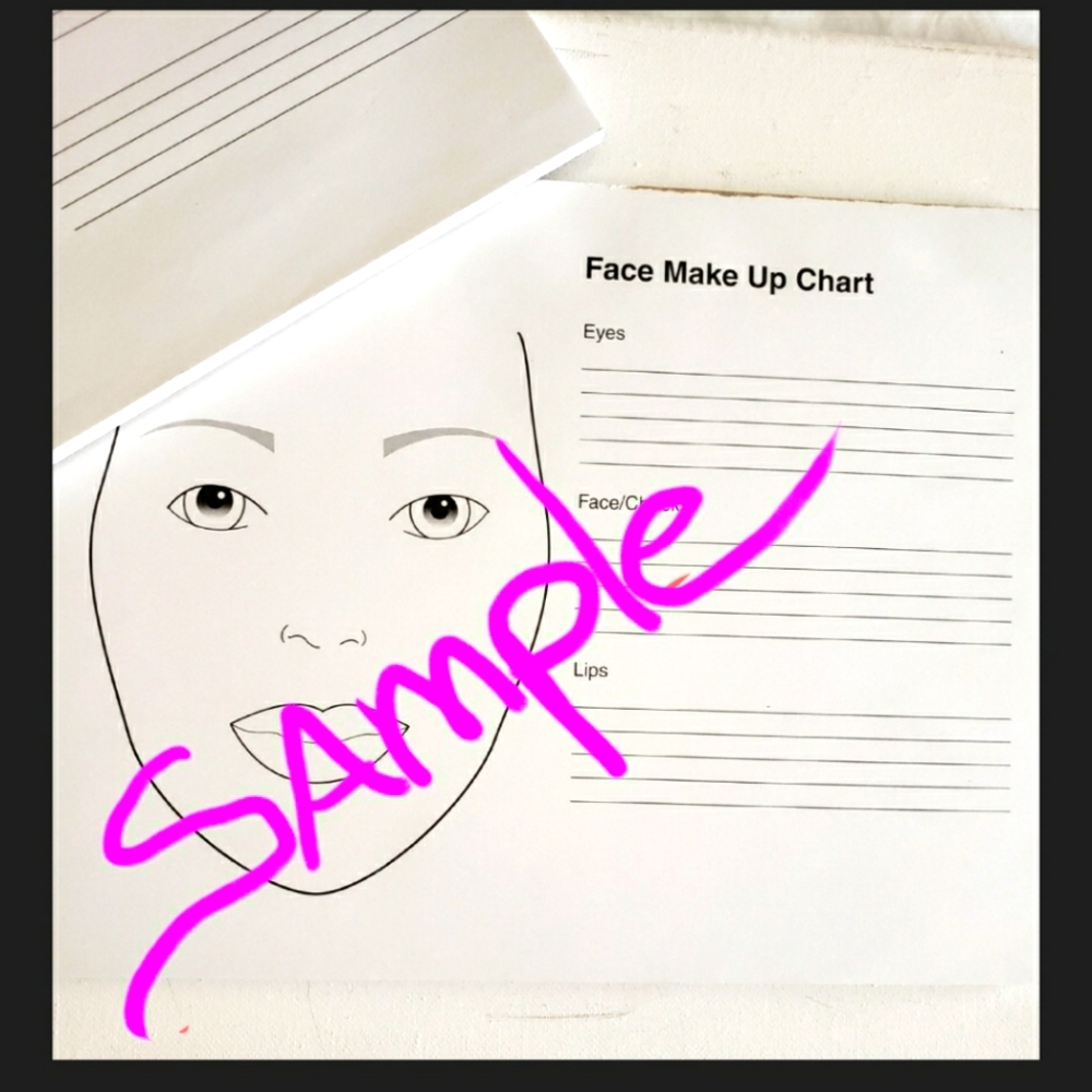 (2) Face Make Up Chart Books